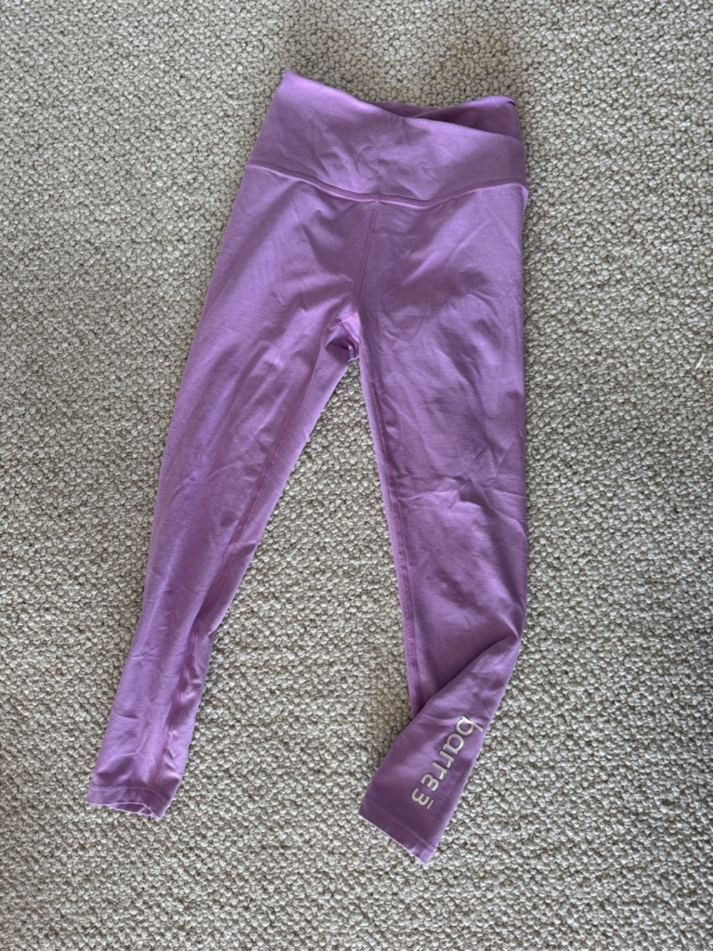 Women’s Purple Active Leggings with Fold-Over Waist
